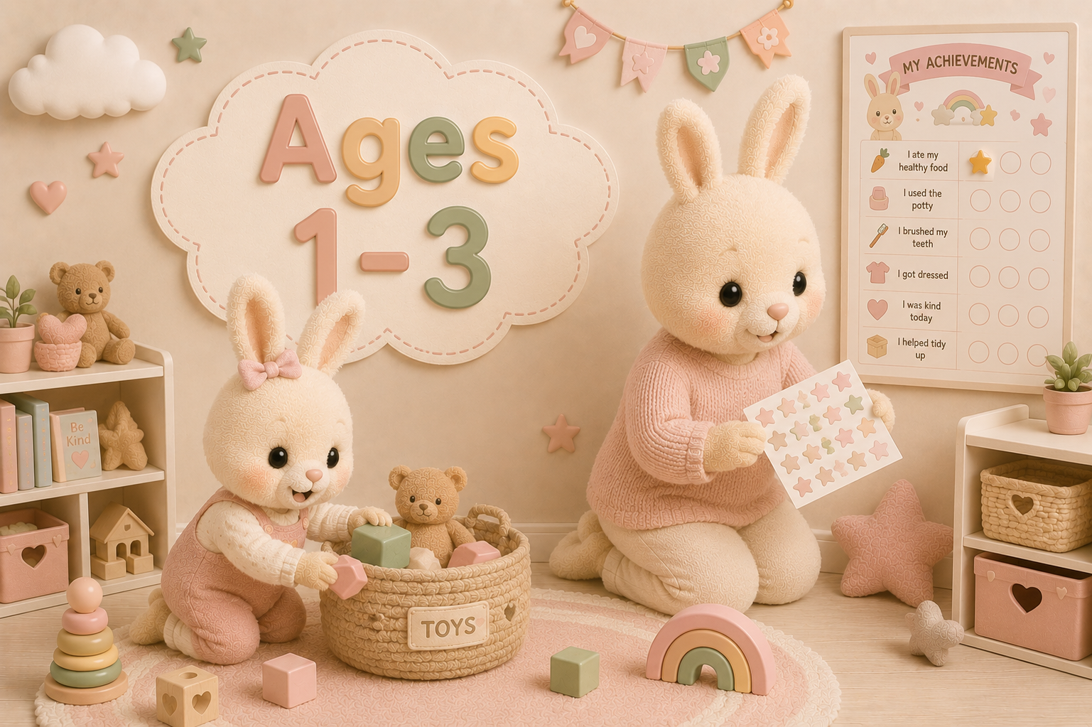 Ages 1-3 years.