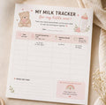 Newborn Baby Milk Visual Tracker Daily Planner Checklist.
