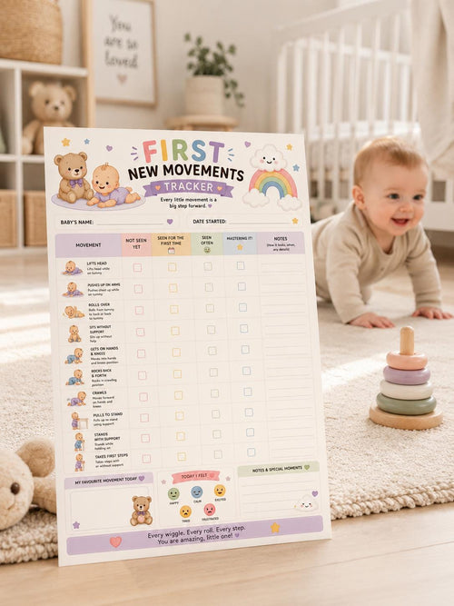 Baby Milestone Tracker Printable | Development Checklist | First Steps Keepsake.
